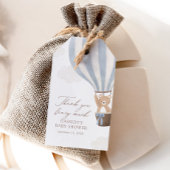 ブルーテディベアーホットエアバルーン赤ちゃんシャワー ギフトタグ