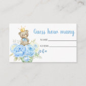 ブルーテディベア何枚のカードを当てる エンクロージャーカード (正面)