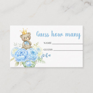 ブルーテディベア何枚のカードを当てる エンクロージャーカード