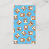 ブルーテディベア推測ゲーム エンクロージャーカード (裏面)