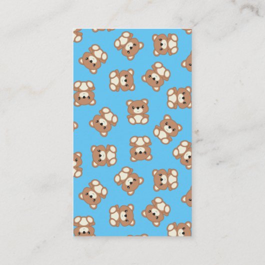 ブルーテディベア推測ゲーム エンクロージャーカード (裏面)