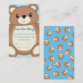 ブルーテディベア推測ゲーム エンクロージャーカード (正面/裏面)