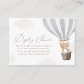 ブルーテディベア温風船表示シャワー エンクロージャーカード (正面)