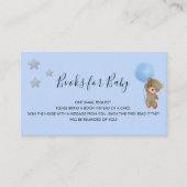 ブルーテディベア男の子の赤ちゃんシャワー予約リクエスト エンクロージャーカード (正面)