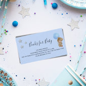 ブルーテディベア男の子の赤ちゃんシャワー予約リクエスト エンクロージャーカード