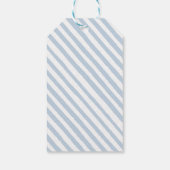 ブルーテディベア男の子の赤ちゃんシャワー感謝していユーラベル ギフトタグ (裏面)