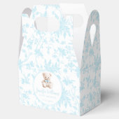 ブルーテディベア男の赤ちゃんシャワーキャンディーボックス フェイバーボックス (オープン)