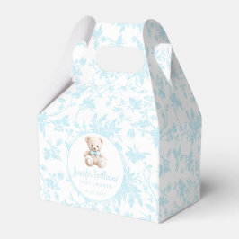 ブルーテディベア男の赤ちゃんシャワーキャンディーボックス フェイバーボックス