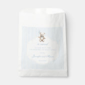 ブルーテディベア男の赤ちゃんシャワー感謝していユーザ フェイバーバッグ (正面)