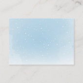 ブルーテディベア赤ちゃんシャワーカードの数を推測 エンクロージャーカード (裏面)