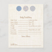 ブルーテディベア赤ちゃんシャワー予測とアドバイス (正面)