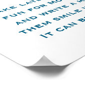 ブルーテディベア赤ちゃんシャワー深夜おむつ ポスター (角)