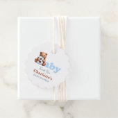 ブルーテディベア赤ちゃんシャワー フェイバータグ (インサイチュ)