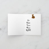 ブルーテディベア赤ちゃんシャワー 招待状 (内部)