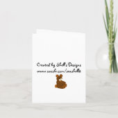 ブルーテディベア赤ちゃんシャワー 招待状 (裏面)