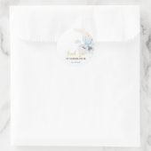 ブルーテディベア雲 ラウンドシール (バッグ)