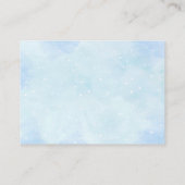 ブルーテディベア飛んでいるバルーンベビー用ブック エンクロージャーカード (裏面)