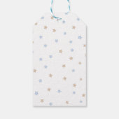 ブルーテディベア1stバースデーサンチギューサンキューラベル ギフトタグ (裏面)