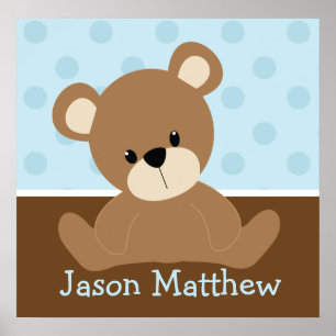 ブルーテディベア ポスター