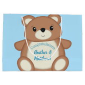 ブルーテディベア ラージペーパーバッグ (裏面)