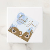 ブルーテディ我々は真珠のように双子の赤ちゃんシャワーを待つことができる フェイバータグ (インサイチュ)