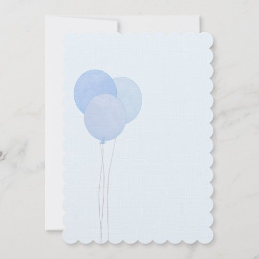 ブルーテディ我々は真珠のように双子の赤ちゃんシャワーを待つことができる 招待状 (裏面)