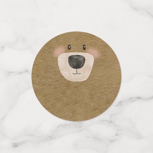 ブルーテディ我々は真珠のように待つことができる男の子のシャワー コンフェッティ (スモール正面)