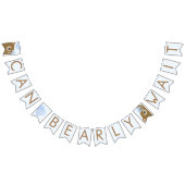 ブルーテディ我々は真珠のように待つことができる男の子のシャワー バンティングフラッグ (全)