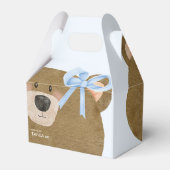 ブルーテディ我々は真珠のように待つことができる男の子のシャワー フェイバーボックス (裏面サイド)