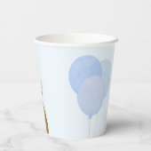 ブルーテディ我々は真珠のように待つことができる男の子のシャワー 紙コップ (裏面)