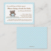ブルーテディ赤ちゃんシャワーブック挿入リクエストカード エンクロージャーカード (正面/裏面)