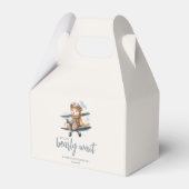 ブルーテディ魅力的ベア男の子ベビーシャワー フェイバーボックス (正面サイド)