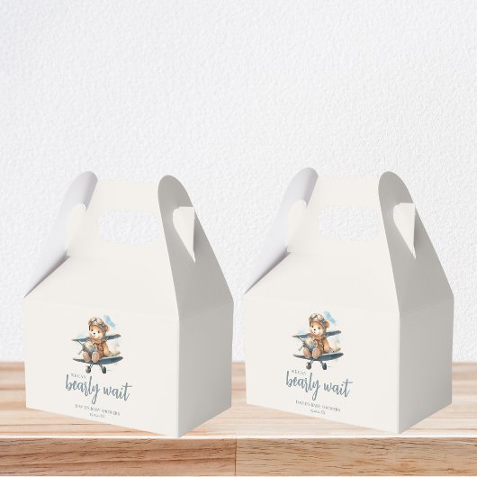 ブルーテディ魅力的ベア男の子ベビーシャワー フェイバーボックス