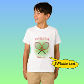 ブルーテニススターの名前または文字の追加 Tシャツ