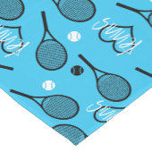 ブルーテニスパーティー、カスタマイズ可能 ショートテーブルランナー (コーナー)