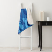 ブルーテモダンクスチャ迷彩柄カモフラージパターン シェルパブランケット (インサイチュ)