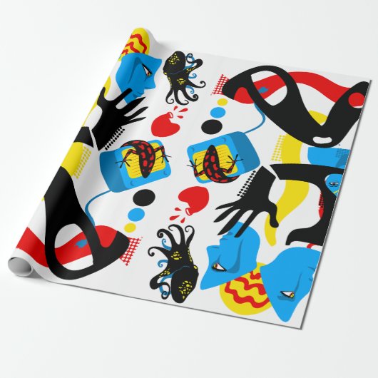 ブルーテレビ ラッピングペーパー (アンロールド)