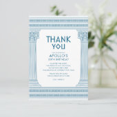 ブルーテンプルのあるギリシャの誕生日パーティー サンキューカード (スタンド正面)