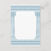 ブルーテンプルのあるギリシャの誕生日パーティー サンキューカード (裏面)