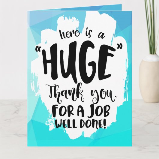 ブルーテンペストの良いジョブジャイアントありがとう サンキューカード (正面)