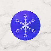ブルーテーエレガントブル王室の紙吹雪上の雪片 コンフェッティ (スモール正面)
