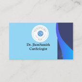 ブルーテーマカスタマイズロゴQRドクター 名刺 (正面)