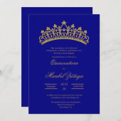 ブルーテーマキンセアニェラ 招待状 (正面/裏面)