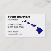 ブルーテーマハワイカスタム諸島ビジネスカード 名刺 (裏面)