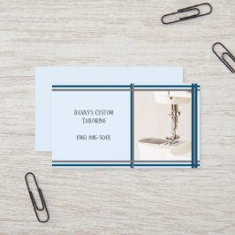 ブルーテーラー裁縫機械名刺 名刺