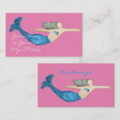 ブルーテール人魚の泳ぐサンダー_コーブ 名刺 (正面/裏面)