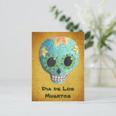 ブルーディアデロスミュートスアートシュガースカル ポストカード (スタンド正面)