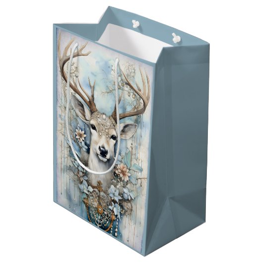 ブルーディアーウェアフローラリース ミディアムペーパーバッグ (裏面アングル)