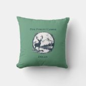 ブルーディアーウッズ&マウンテンカスタムズ文字&名前 クッション (正面)