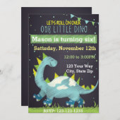 ブルーディオナンスケート誕生日招待状 招待状 (正面/裏面)